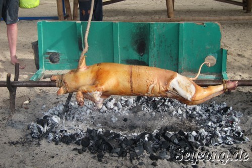Day 2 Dinner, A whole roasted Pig