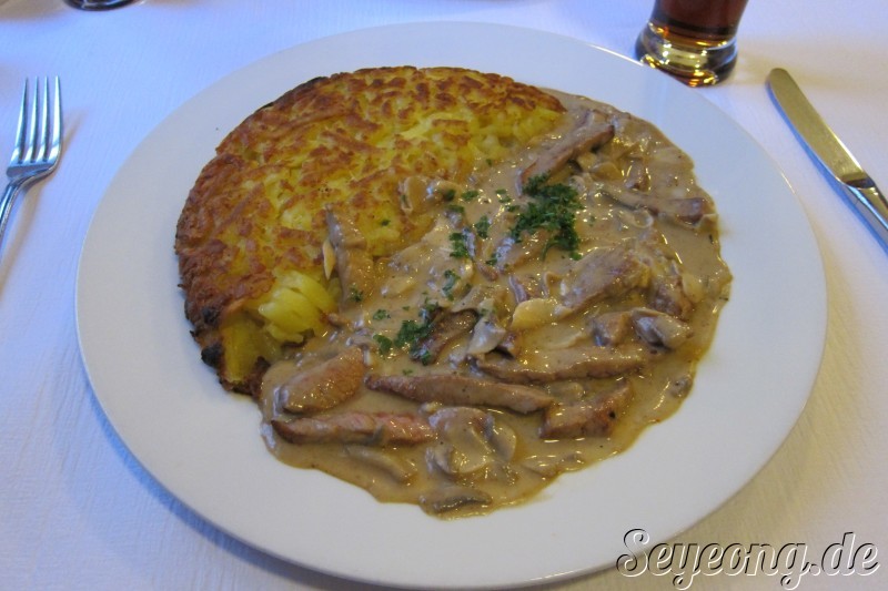 Potato Pan Cake and Calf