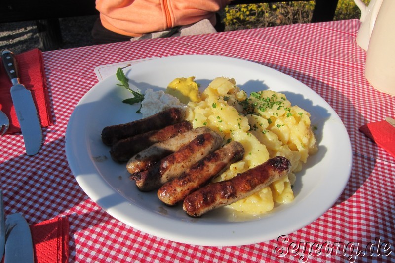 Nuernberg Sausages with Potato Salads