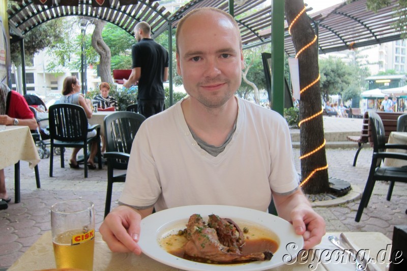 Florian with Rabbit Dinner